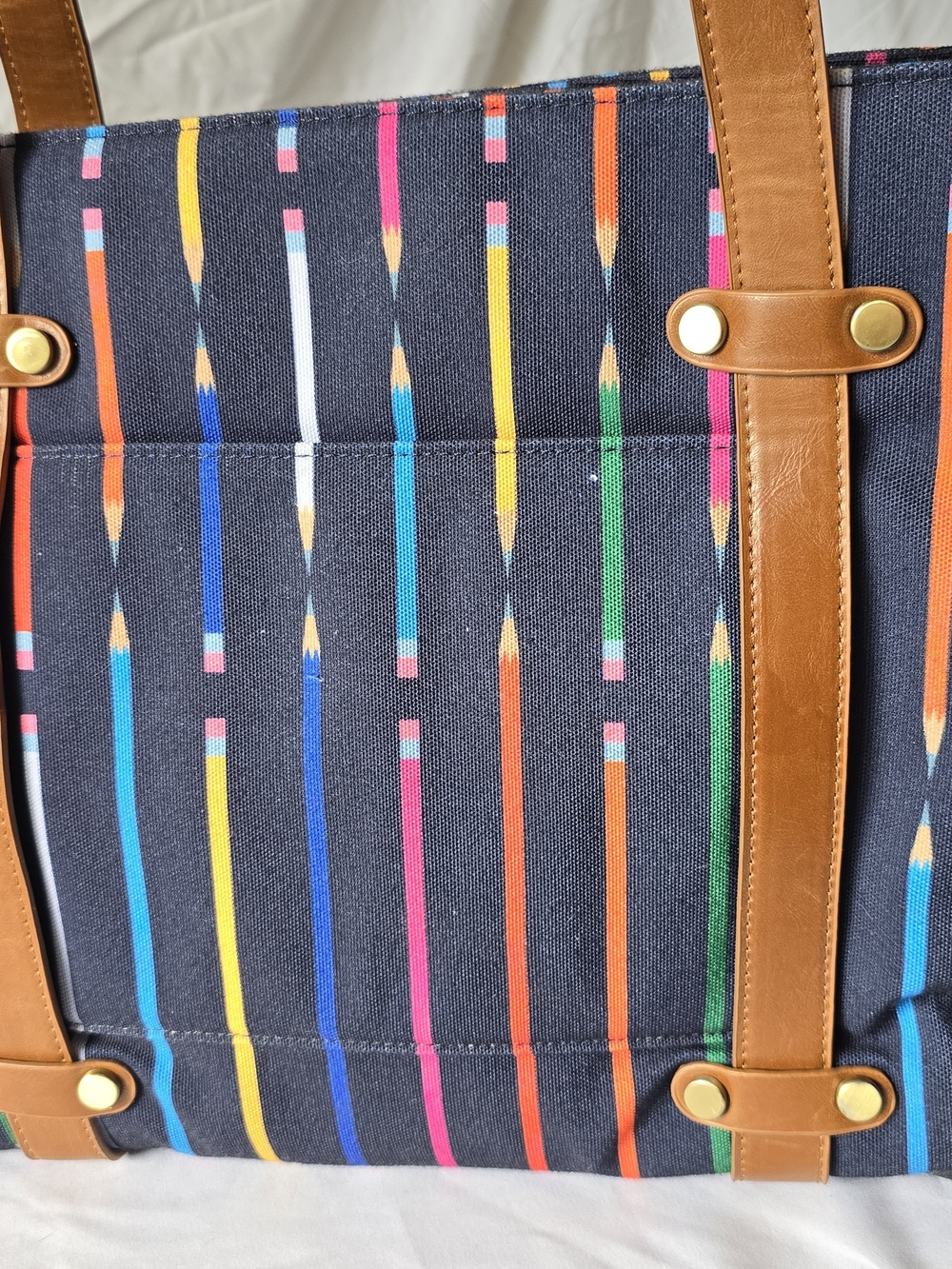 Antik Kraft Colored Pencil Canvas Tote Bag - Picture 3 of 7